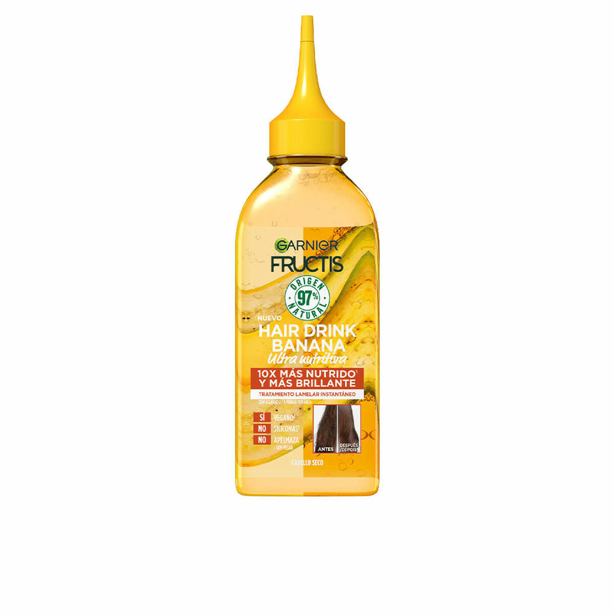 Nourishing Conditioner Garnier Fructis Hair Drink 200 ml Liquid Banana for Women conditioner bottle