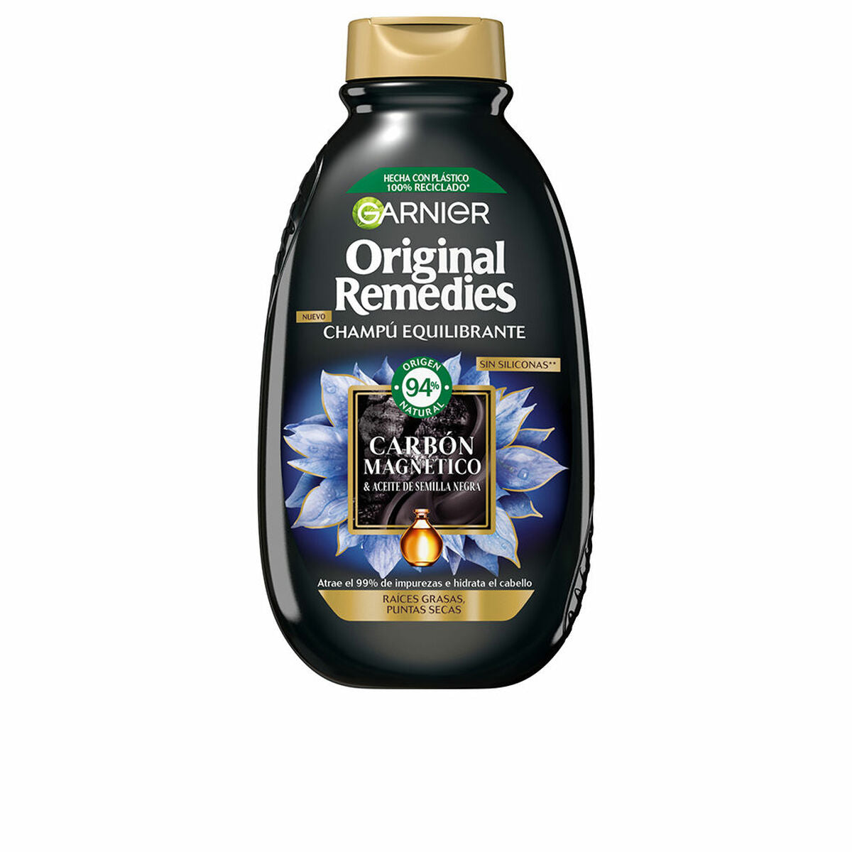 Shampoo Garnier Original Remedies 250 ml Balancing Magnetic charcoal for Women shampoo bottle
