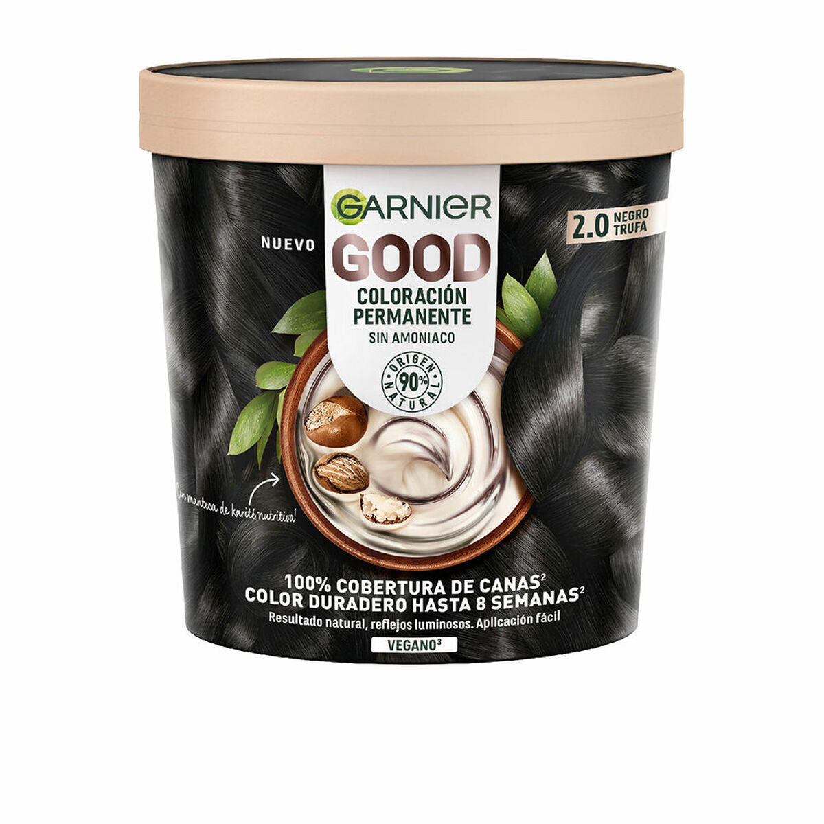 Permanent Dye Garnier Good Black Nº 2.0 217 ml (1 Unit) for Women product packaging