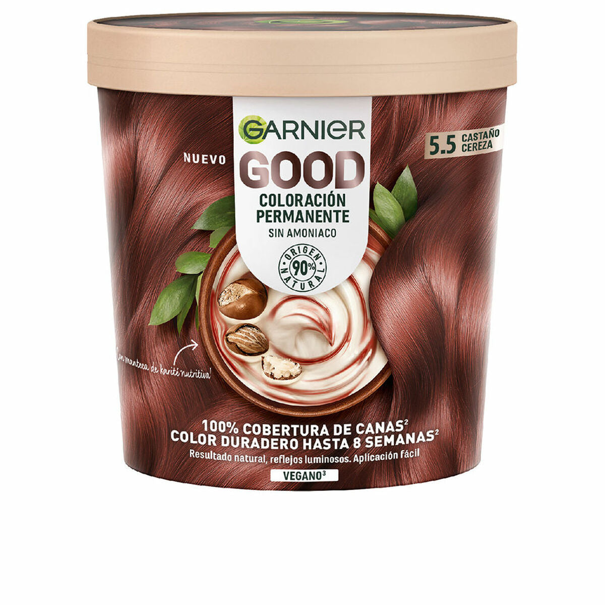 Permanent Dye Garnier Good Cherry Brown Nº 5.5 Nº 5.5 Castano Cereza 217 ml (1 Unit) for Women product packaging
