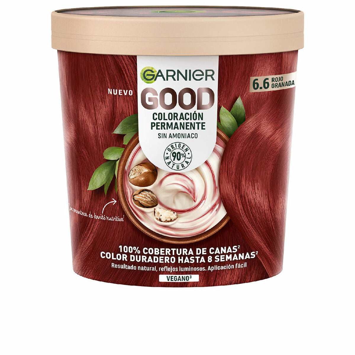 Permanent Dye Garnier Good Red Nº 6.6 Nº 6.6 Rojo Granada 217 ml (1 Unit) for Women product packaging
