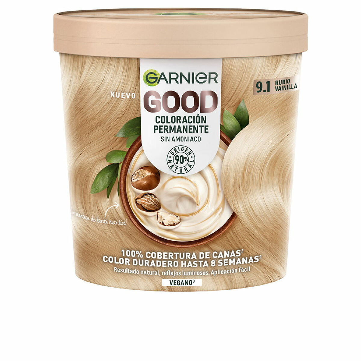 Permanent Dye Garnier Good Blonde Nº 9.1 Nº 9.1 Rubio Vainilla 217 ml (1 Unit) for Women product packaging