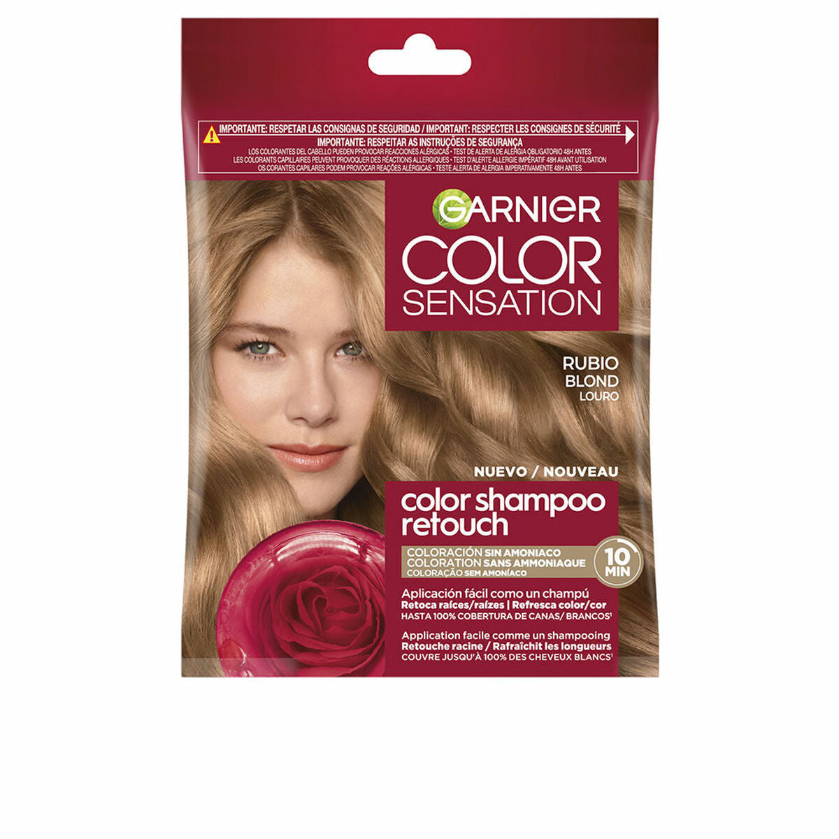 Shampoo Dye Garnier COLOR SENSATION Nº 7.0 Blonde Nº 7.0blonde Semi-permanent (1 Unit) for Women shampoo bottle