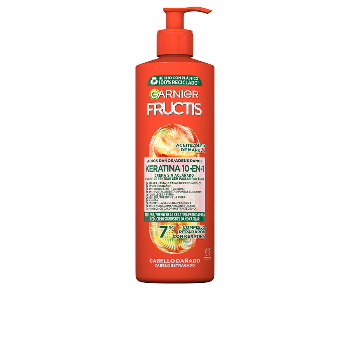 No-Rinse Repairing Cream Garnier Fructis 400 ml Keratin 10-in-1 for Women skincare packaging