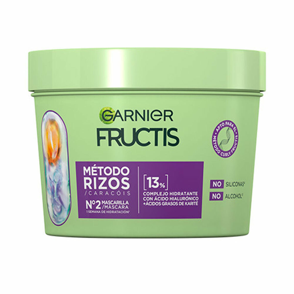 Hydrating Mask Garnier Fructis Método Curly 370 ml for Women mask packaging