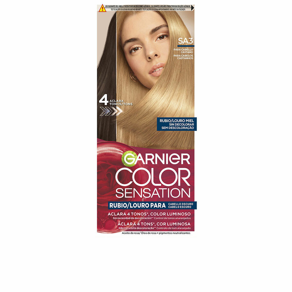 Permanent Dye Garnier COLOR SENSATION Louro Miel (5 Units) product packaging