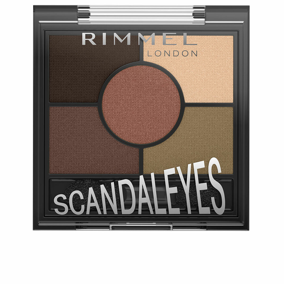 Eye Shadow Palette Rimmel London Scandaleyes Purple Nº 002 Brixton brown Nº 002-Brixton Brown 3,8 g makeup packaging 3.8 g