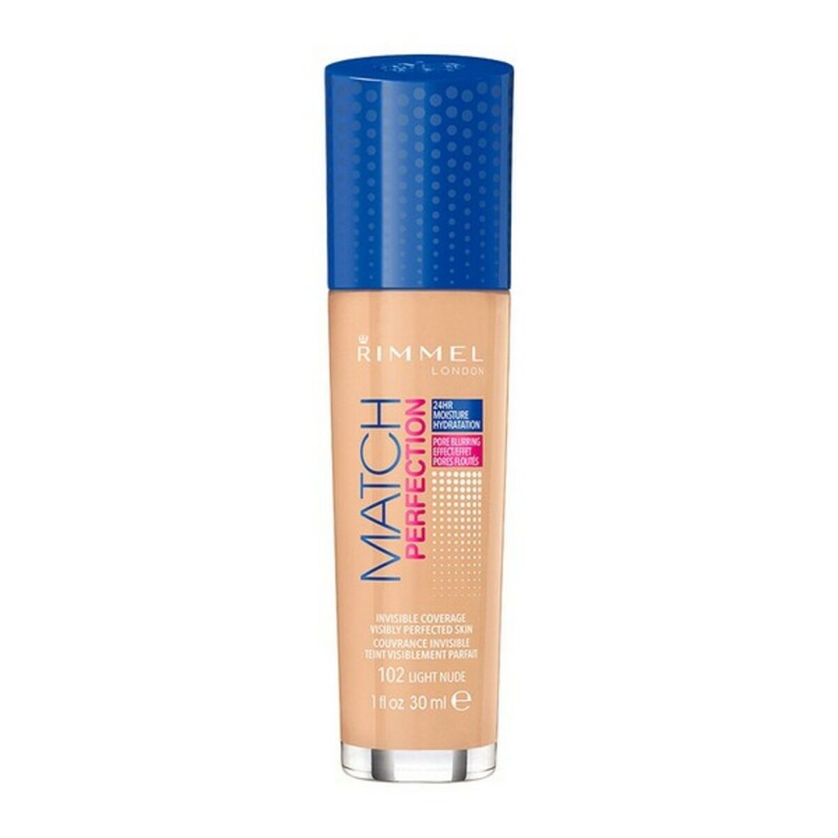 Liquid Make Up Base Match Perfection Rimmel London (30 ml) product packaging