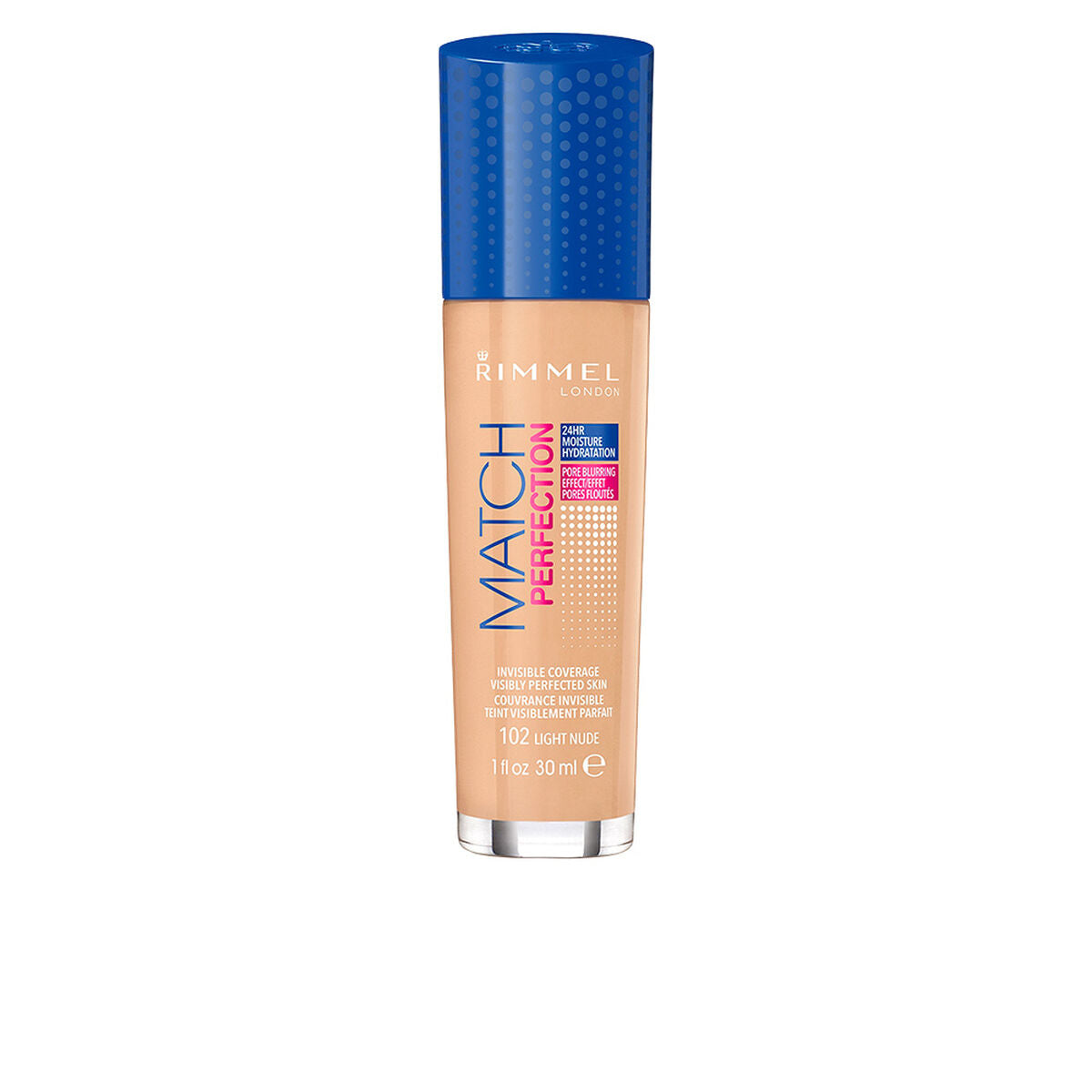 Liquid Make Up Base Match Perfection Rimmel London (30 ml) product packaging