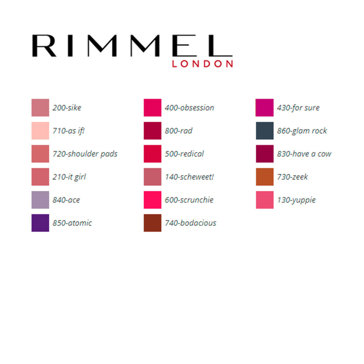 Lipstick Rimmel London (5,5 ml) 5.5 ml makeup packaging