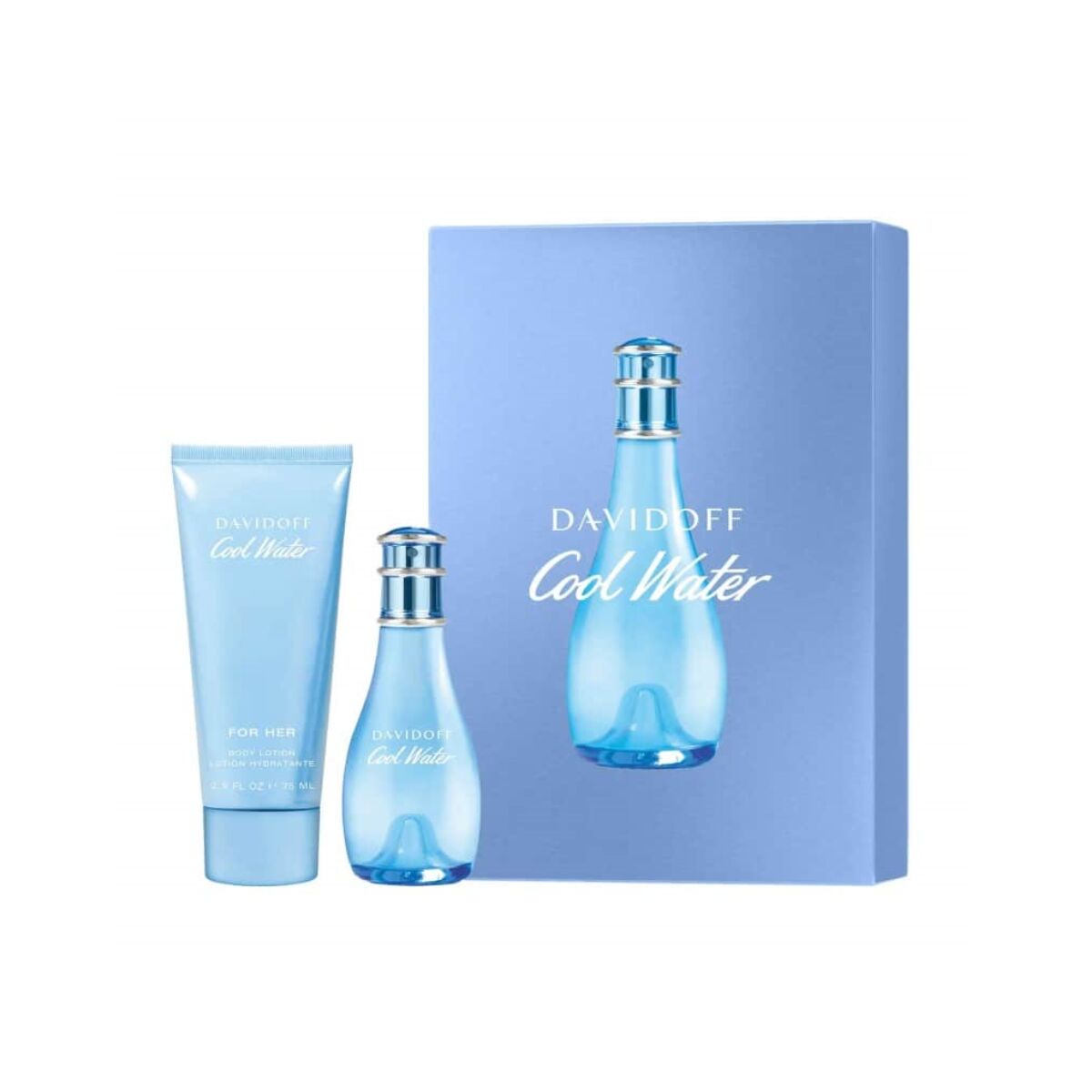 Women's Perfume Set Davidoff Cool Water EDT for Women bottle