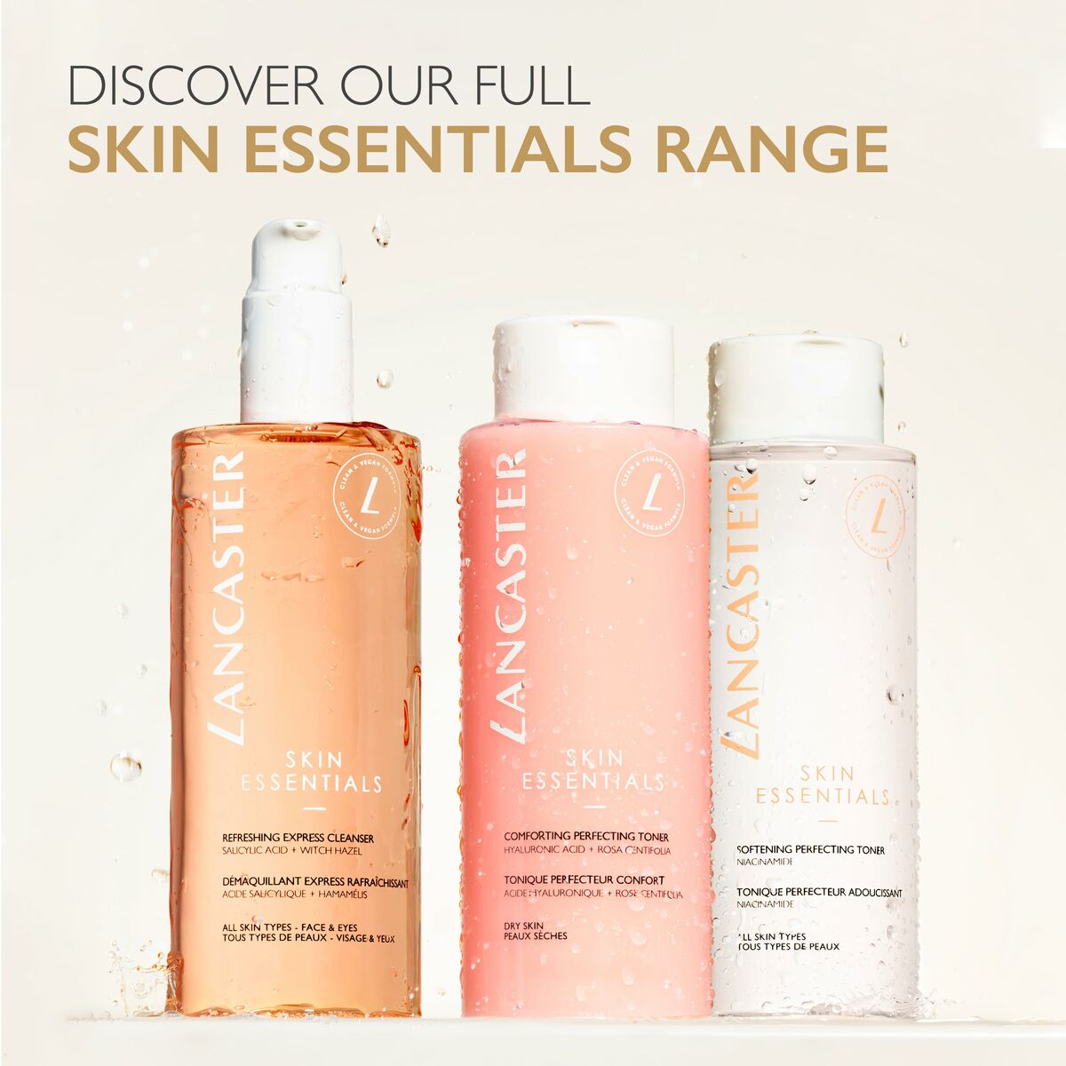 Facial Cleanser Lancaster Cleansers 400 ml for Women skincare packaging
