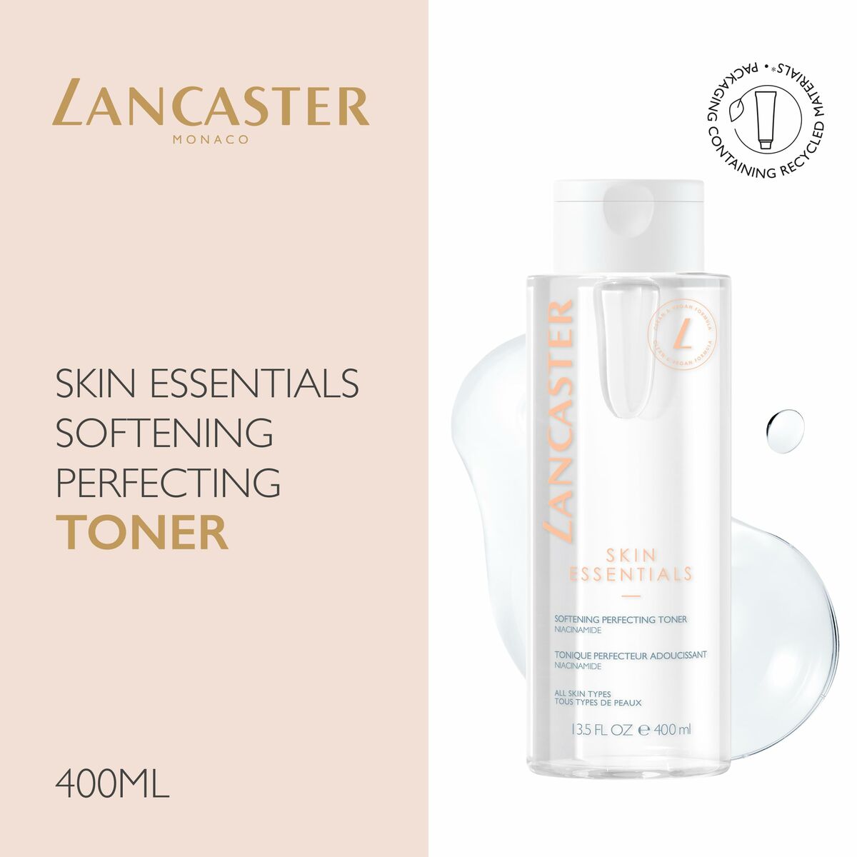 Facial Cream Lancaster Cleansers 400 ml for Women skincare packaging