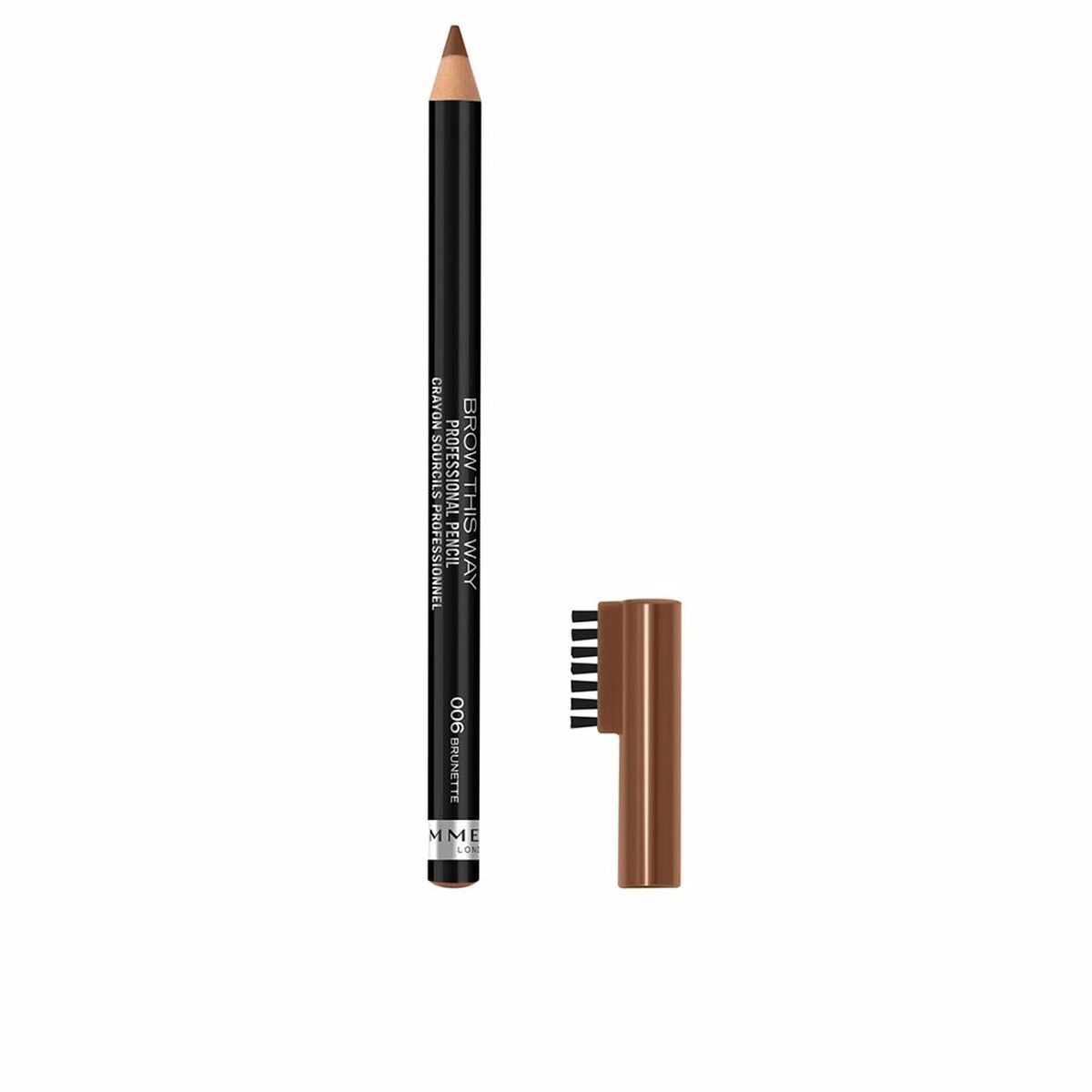 Eyebrow Pencil Rimmel London Brow This Way 006-brunette product packaging