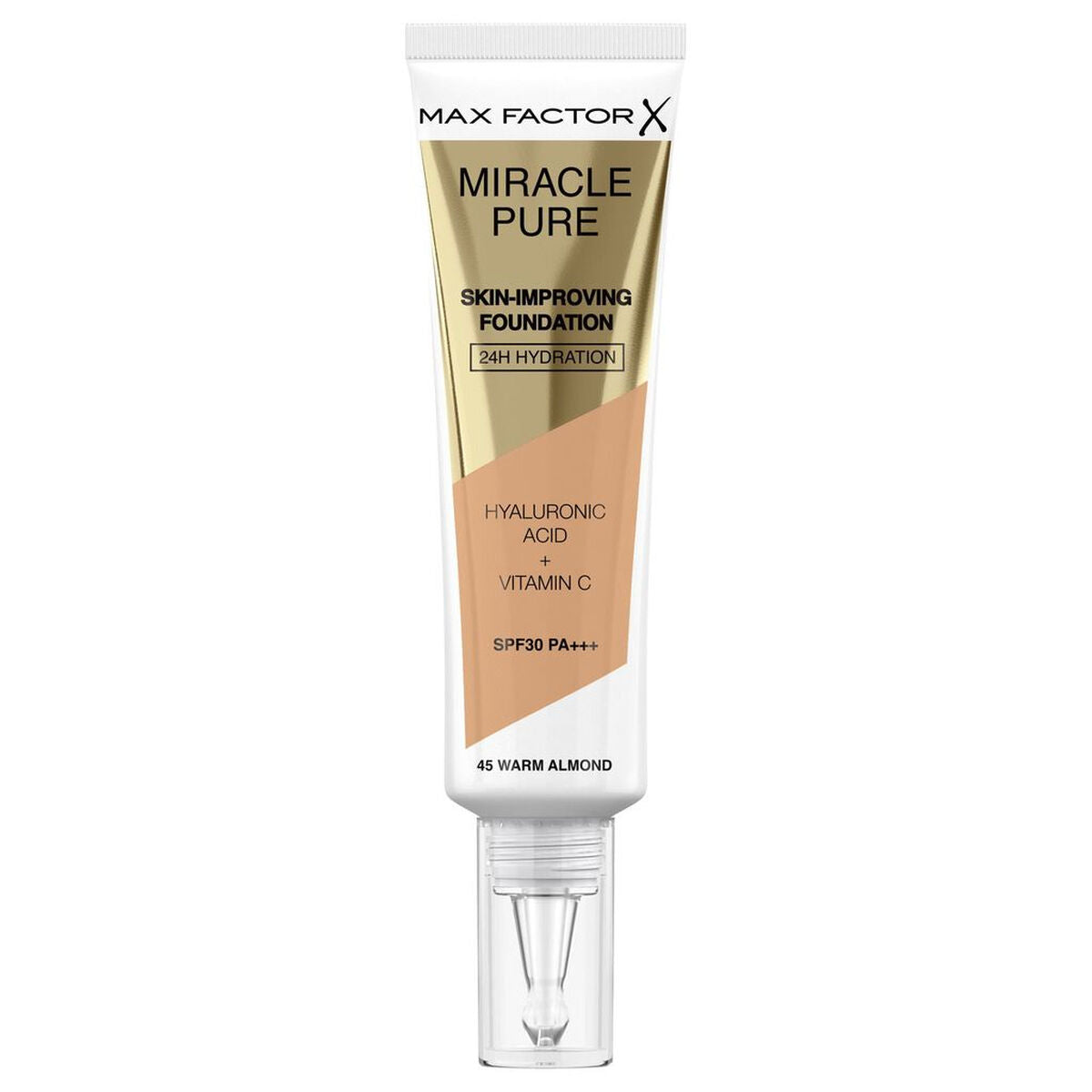 Crème Make-up Base Max Factor Miracle Pure Nº 45 Warm almond Nº 45-Warm Almond Spf 30 ml product packaging