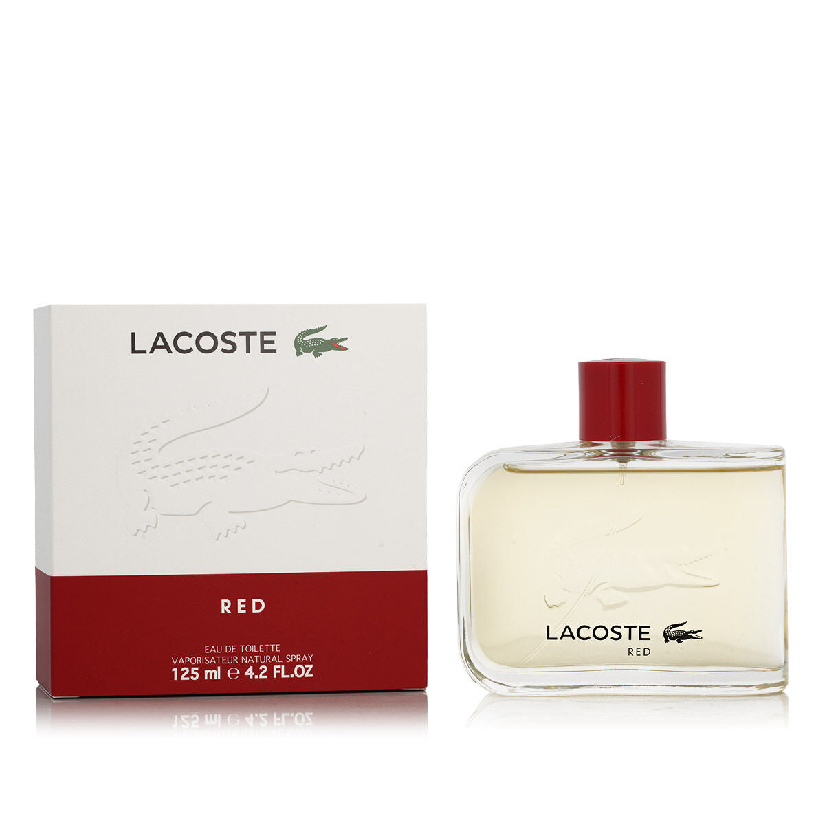 Men's Perfume Lacoste Red EDT 125 ml for Men bottle