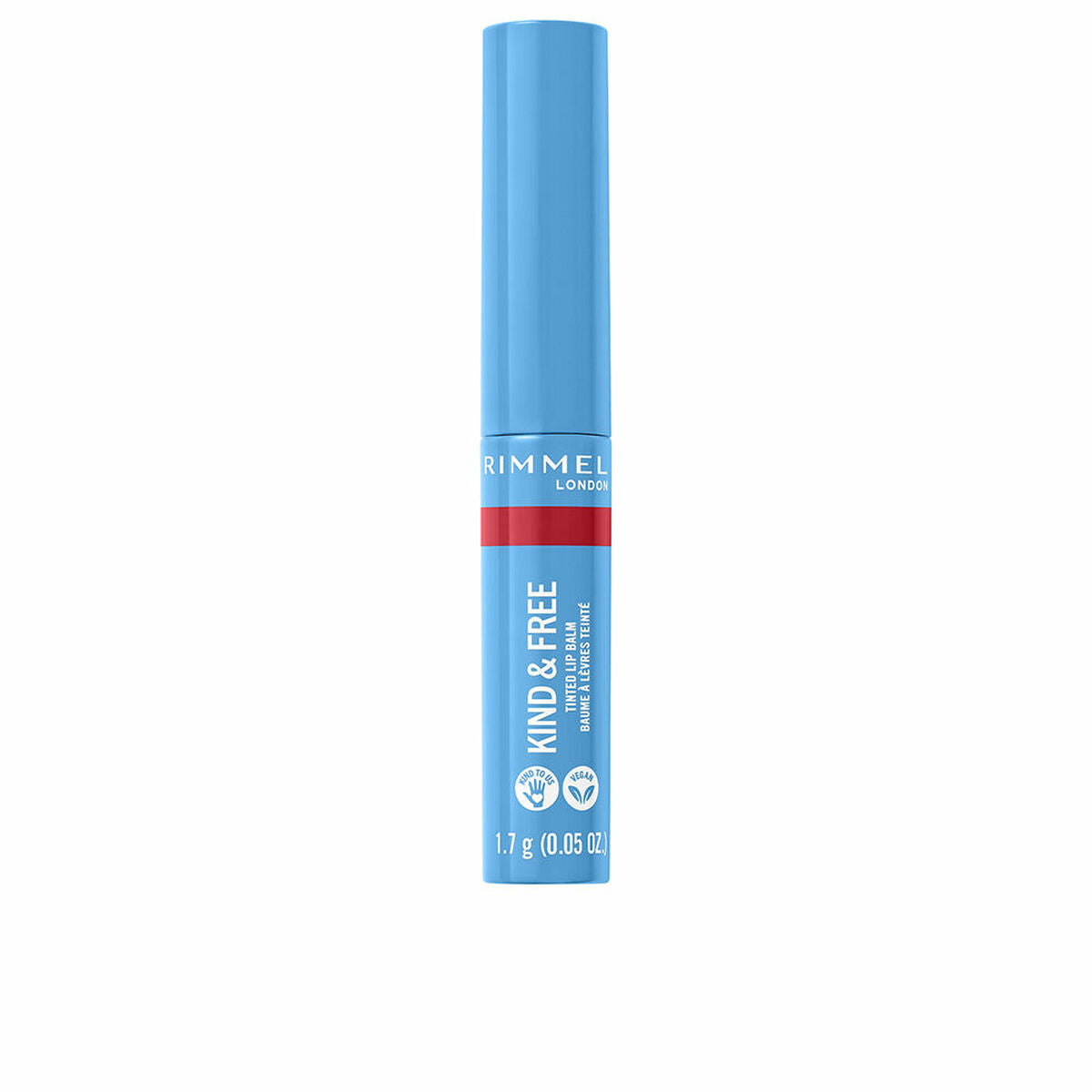 Coloured Lip Balm Rimmel London Kind Free Nº 005-turbo red 1,7 g 1.7 g skincare packaging