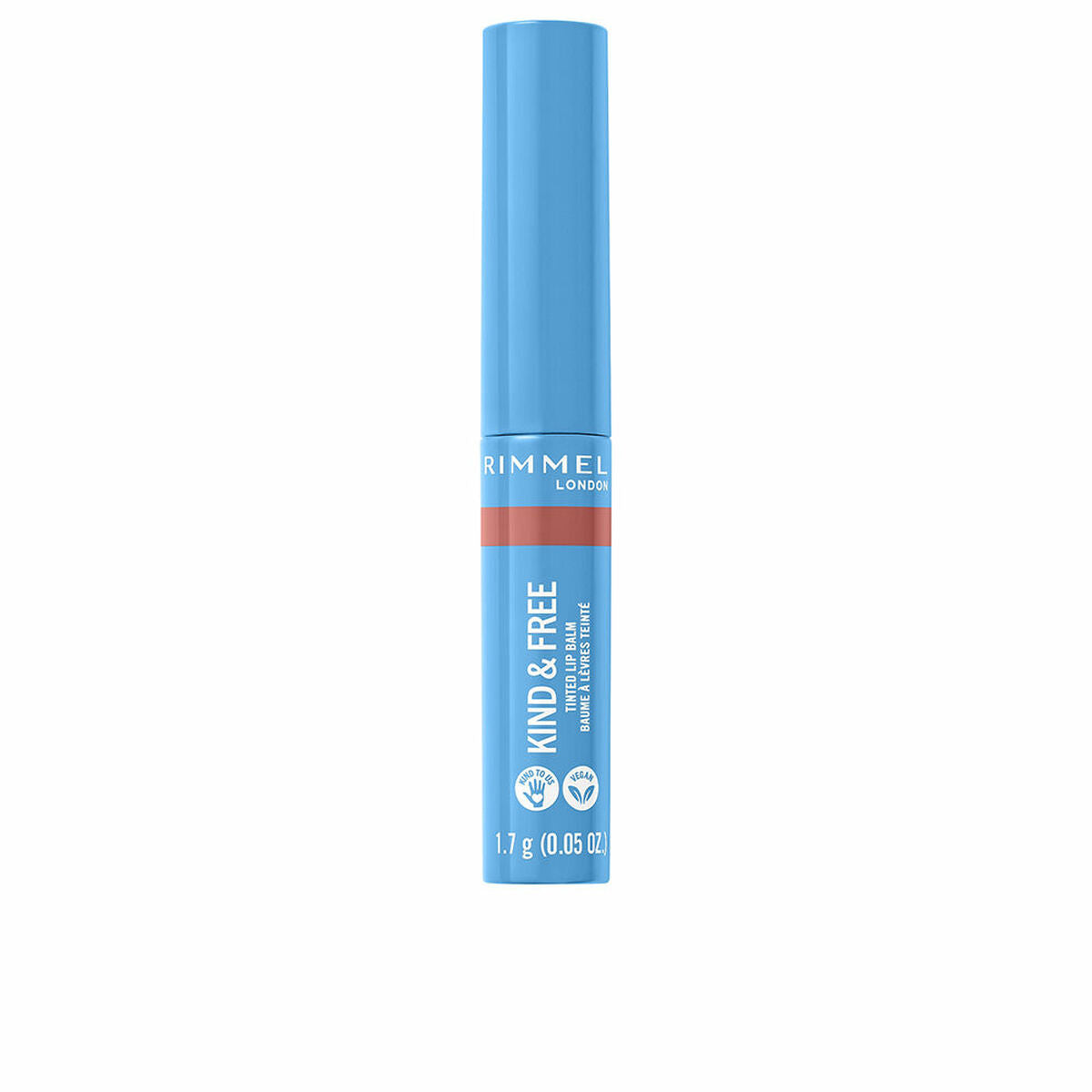 Coloured Lip Balm Rimmel London Kind Free Nº 002-apricot beauty 1,7 g 1.7 g for Women skincare packaging