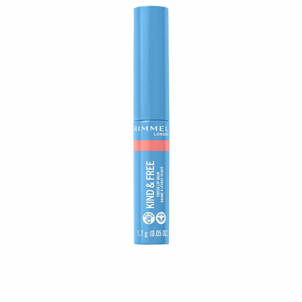 Coloured Lip Balm Rimmel London Kind Free Nº 004-hibiscus blaze 1,7 g 1.7 g for Women skincare packaging