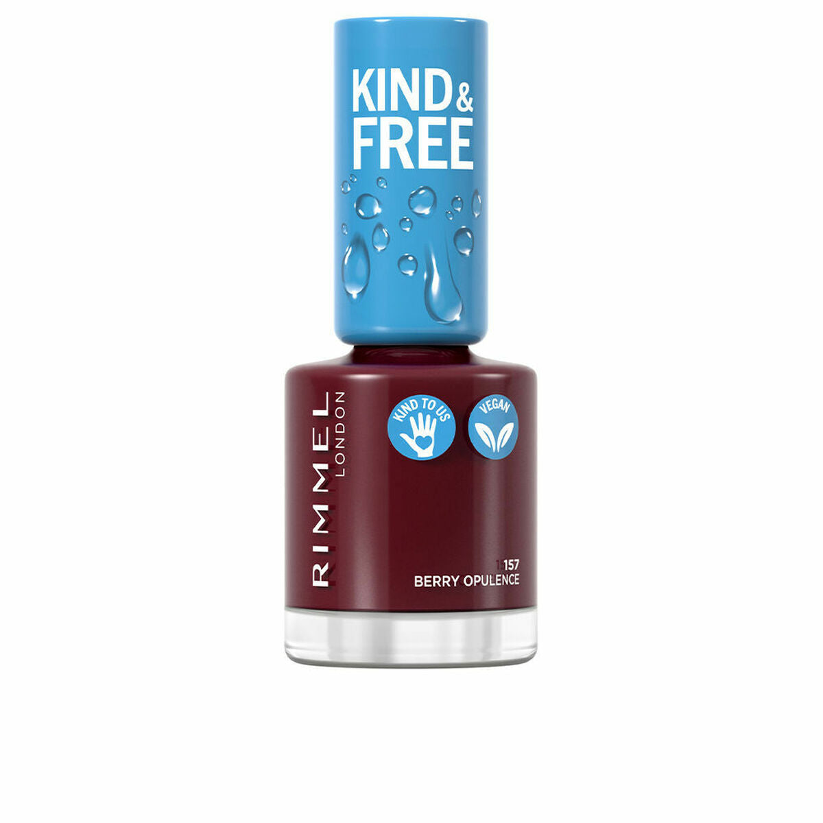 nail polish Rimmel London Kind & Free 157-berry opulence (8 ml) product packaging