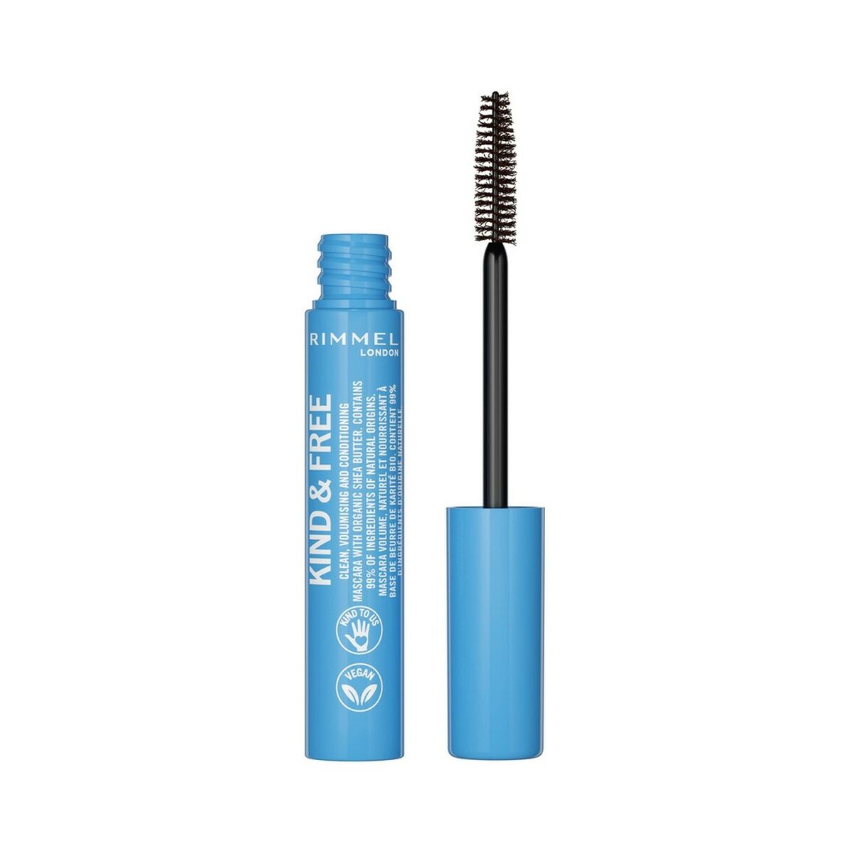 Mascara Rimmel London Kind & Free Black Brown Nº 02 (7 ml) makeup packaging