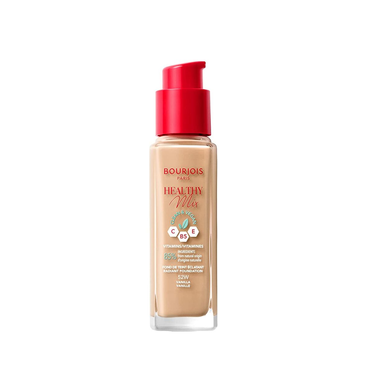 Crème Make-up Base Bourjois Healthy Mix 52-vanilla Nº 52-Vanilla 30 ml product packaging