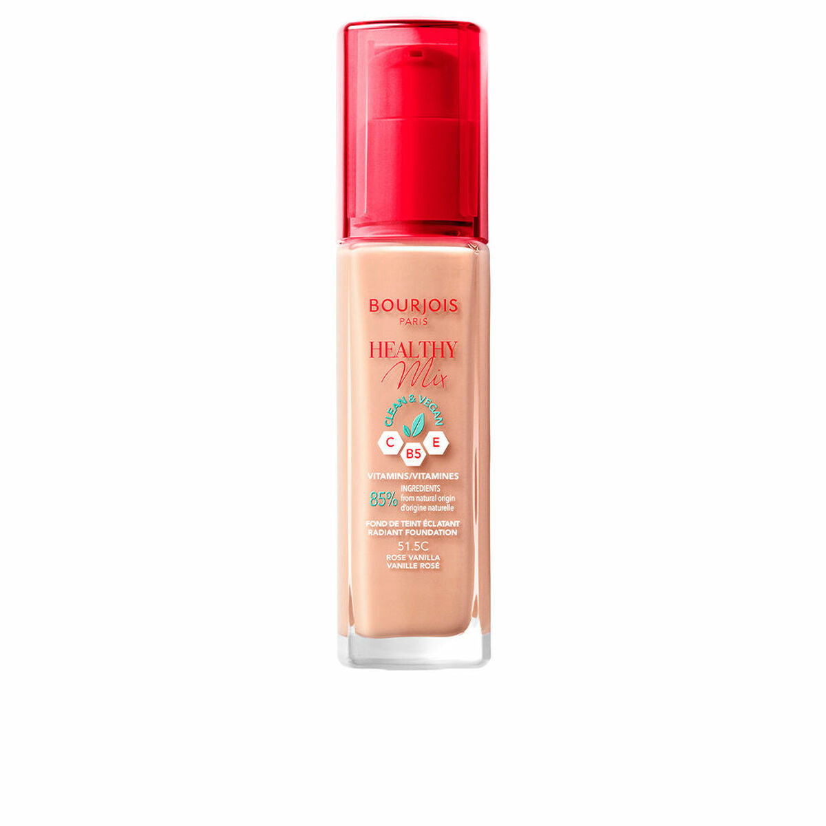 Liquid Make Up Base Bourjois Healthy Mix Nº 515 Nº 515-Rose Vanilla 30 ml product packaging