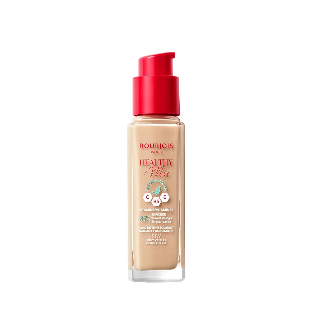 Crème Make-up Base Bourjois Healthy Mix 51-light vanilla Nº 51-light vanilla 30 ml product packaging