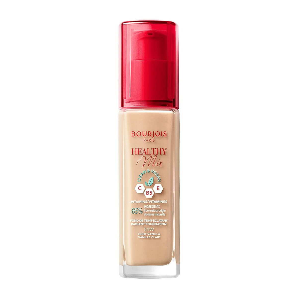 Crème Make-up Base Bourjois Healthy Mix 51-light vanilla Nº 51-light vanilla 30 ml product packaging
