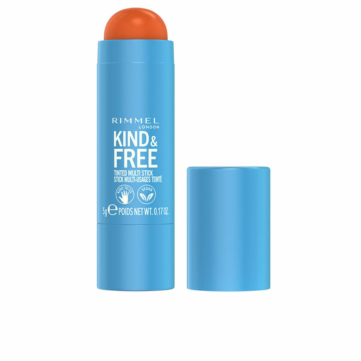 Colour Stick Rimmel London Kind & Free Orange Nº 004 Tangerine dream D24c4b Nº 004-Tangerine Dream 5 g product packaging