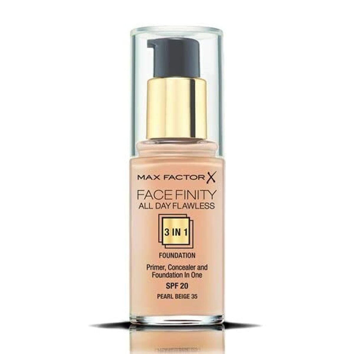 Crème Make-up Base Max Factor Facefinity 3-in-1 Spf 20 Nº 35-pearl beige 30 ml product packaging
