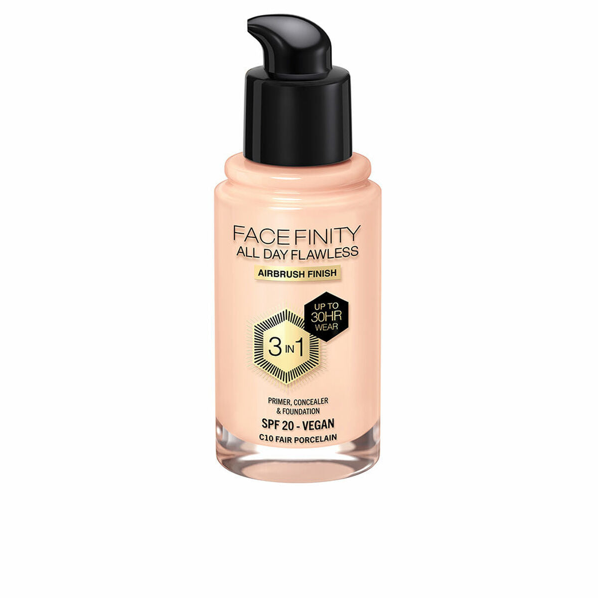 Crème Make-up Base Max Factor Face Finity All Day Flawless Nº C10 Fair porcelain C10-Fair Porcelain Spf 20 30 ml 3-in-1