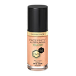 Crème Make-up Base Max Factor Facefinity Nº 75 Golden Spf 20 30 ml 3-in-1 product packaging
