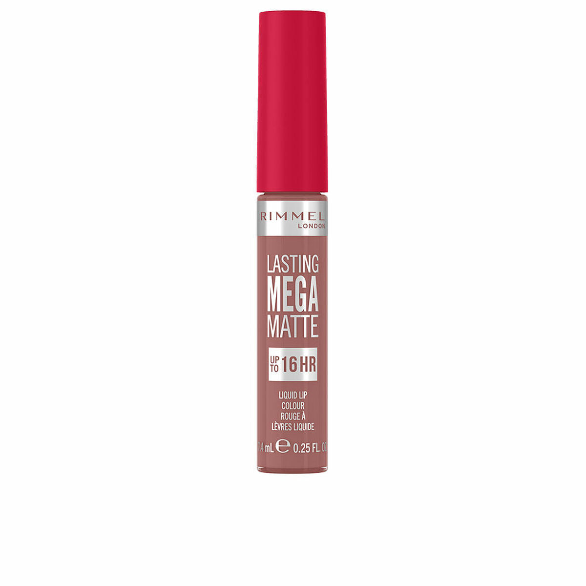 Lipstick Rimmel London Lasting Mega Matte Nº 709 Strapless Nº 709-Strapless 7,4 ml Liquid 7.4 ml makeup packaging