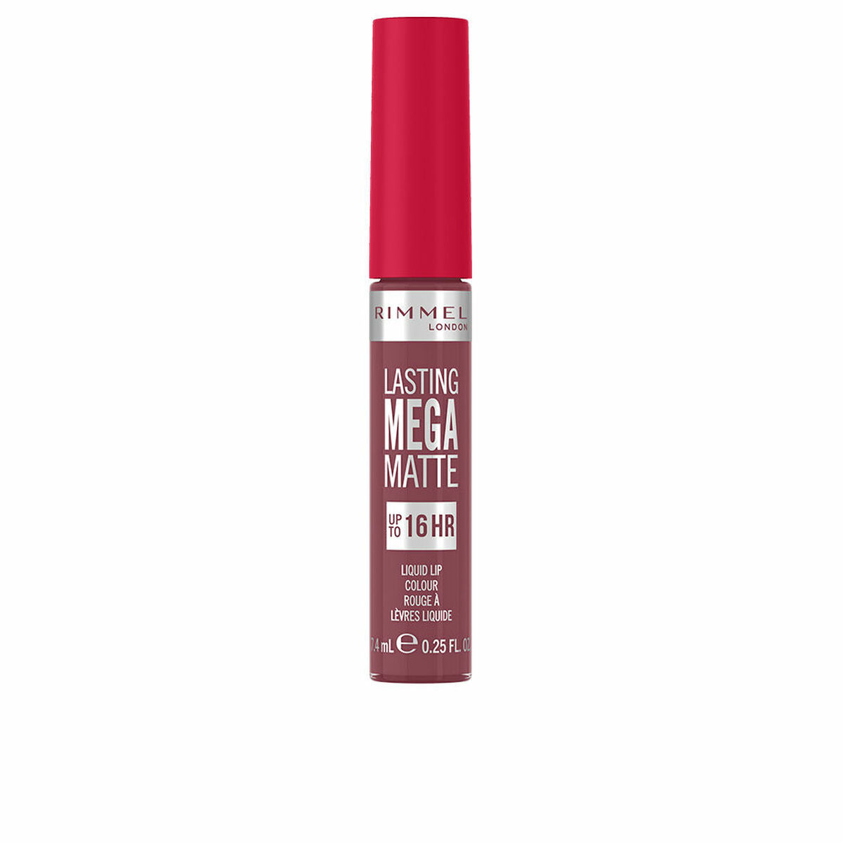 Lipstick Rimmel London Lasting Mega Matte Nº 900 Ravishing rose Nº 900-Ravishing Rose 7,4 ml Liquid 7.4 ml makeup packaging