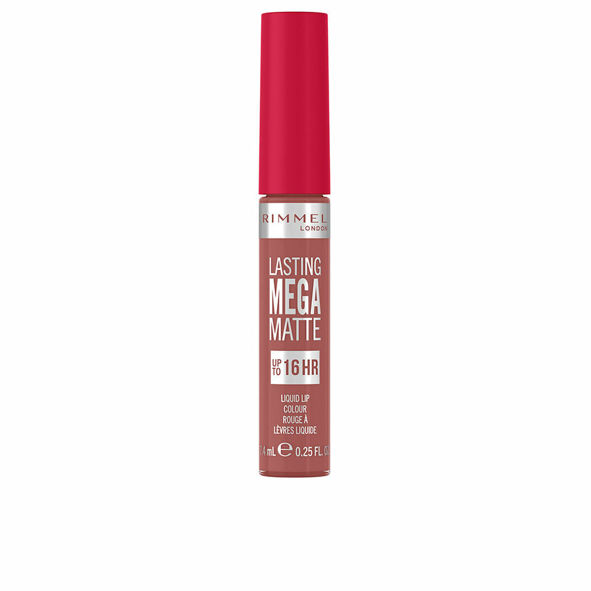 Lipstick Rimmel London Lasting Mega Matte Nº 200 Pink blink Nº 200-Pink Blink 7,4 ml Liquid 7.4 ml makeup packaging
