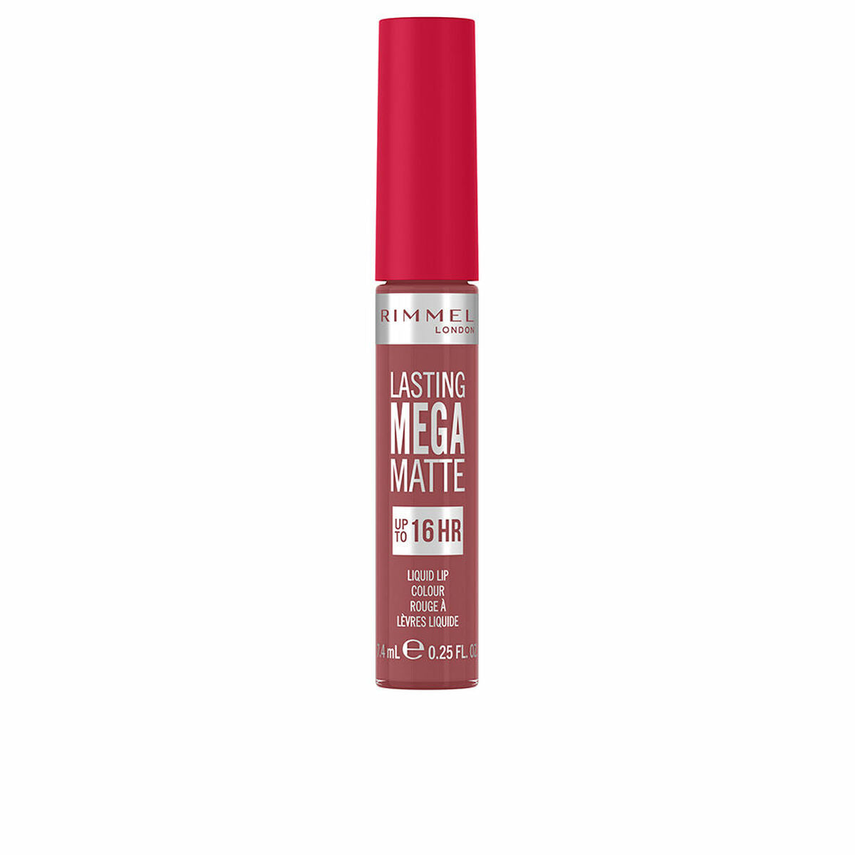 Lipstick Rimmel London Lasting Mega Matte Nº 210 Rose & shine Nº 210-Rose & Shine 7,4 ml Liquid 7.4 ml makeup packaging