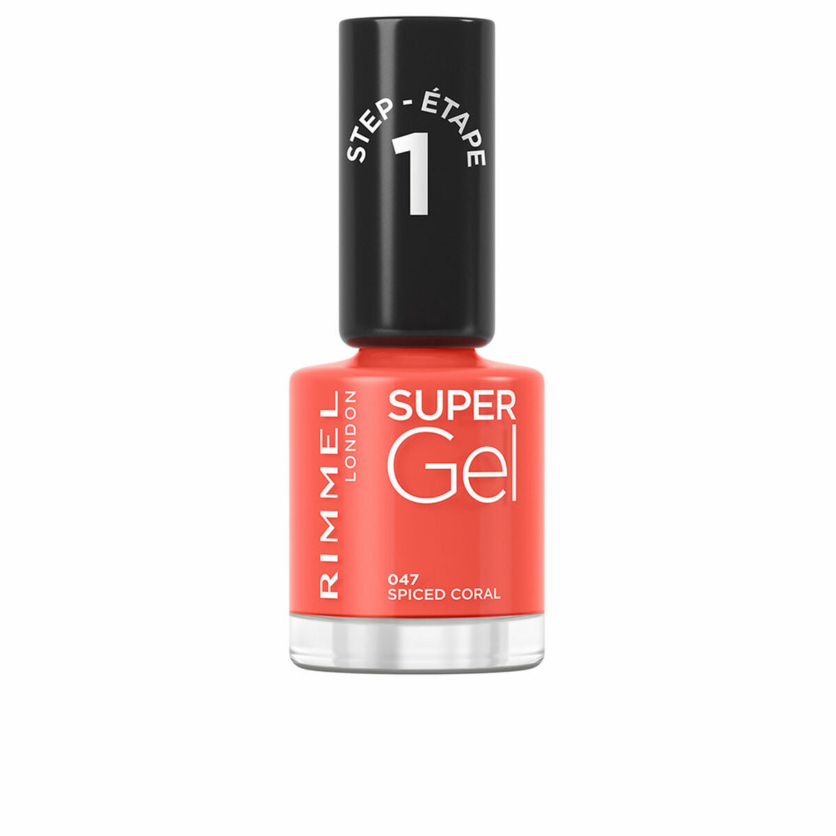 nail polish Rimmel London Super Gel Nº 047 Spiced coral Nº 047-Spiced Coral 12 ml skincare packaging