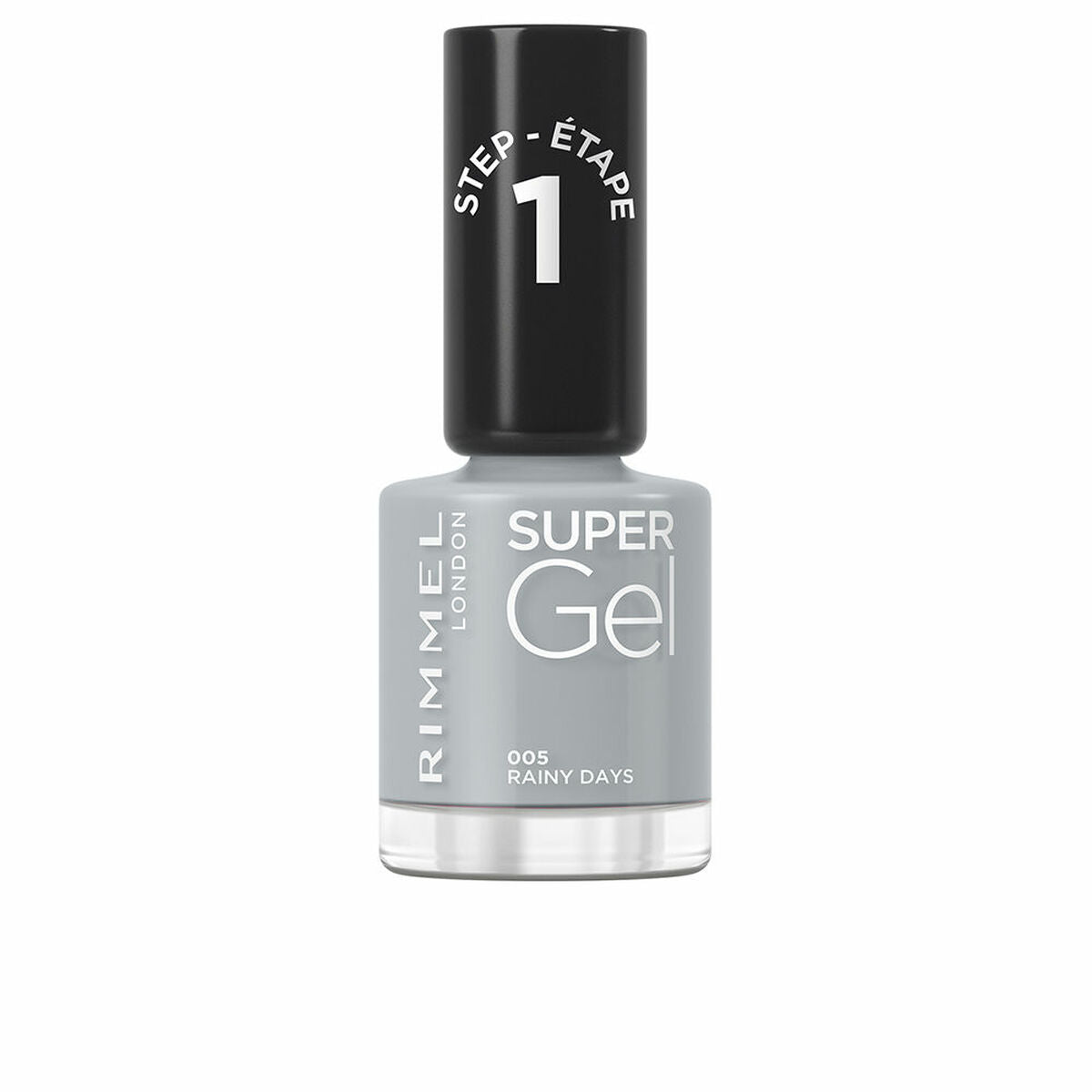 nail polish Rimmel London Super Gel Nº 005 Rainy days Nº 005-Rainy Days 12 ml skincare packaging