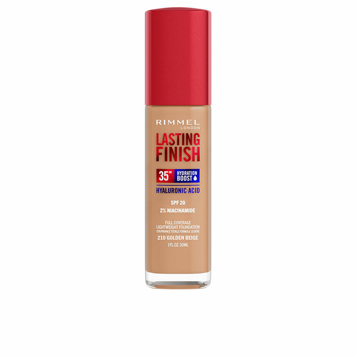 Crème Make-up Base Rimmel London Lasting Finish Nº 210 Golden Beige Nº 210-Golden Beige Spf 20 30 ml product packaging
