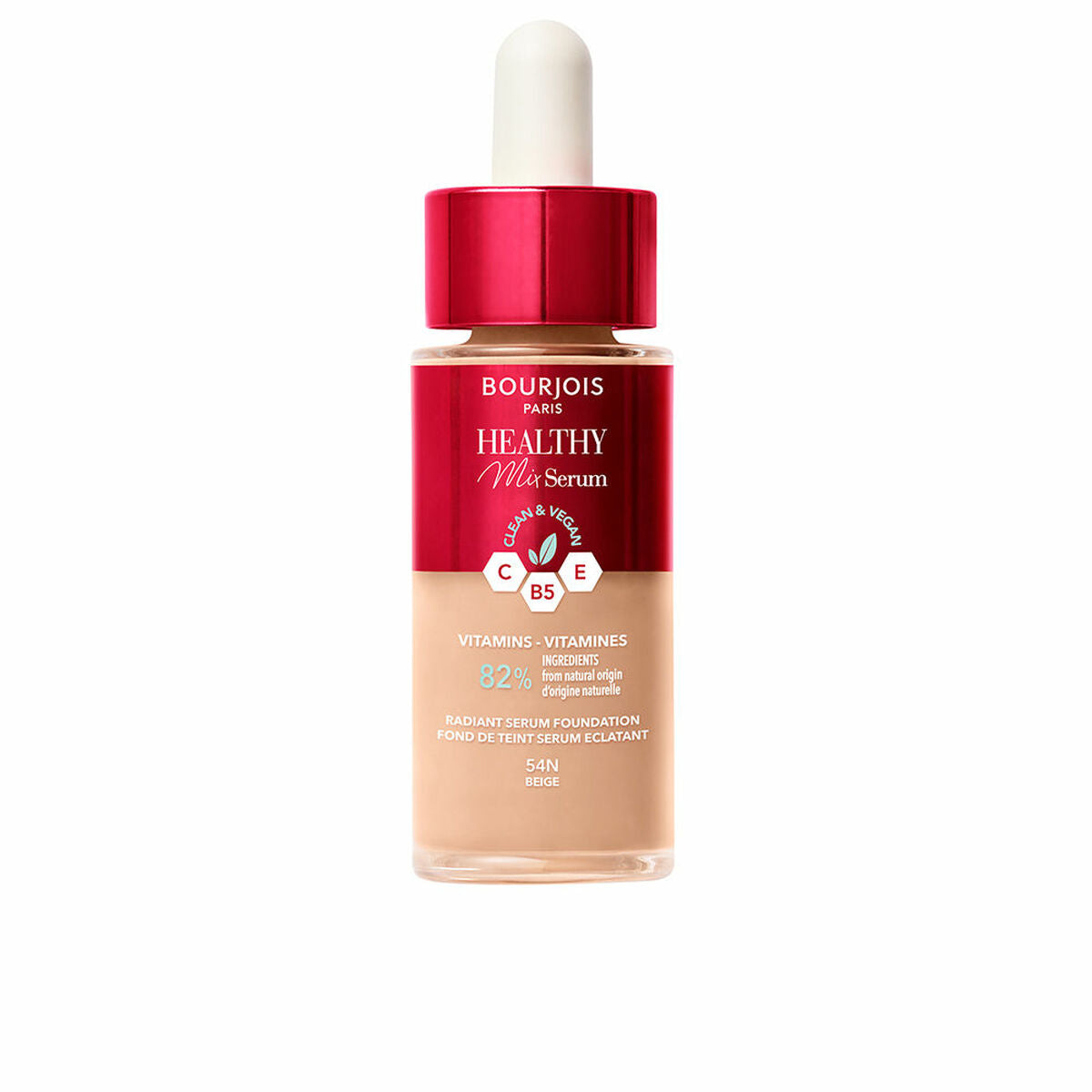 Liquid Make Up Base Bourjois Healthy Mix Nº 54N Beige Nº 54n-Beige 30 ml Serum serum bottle