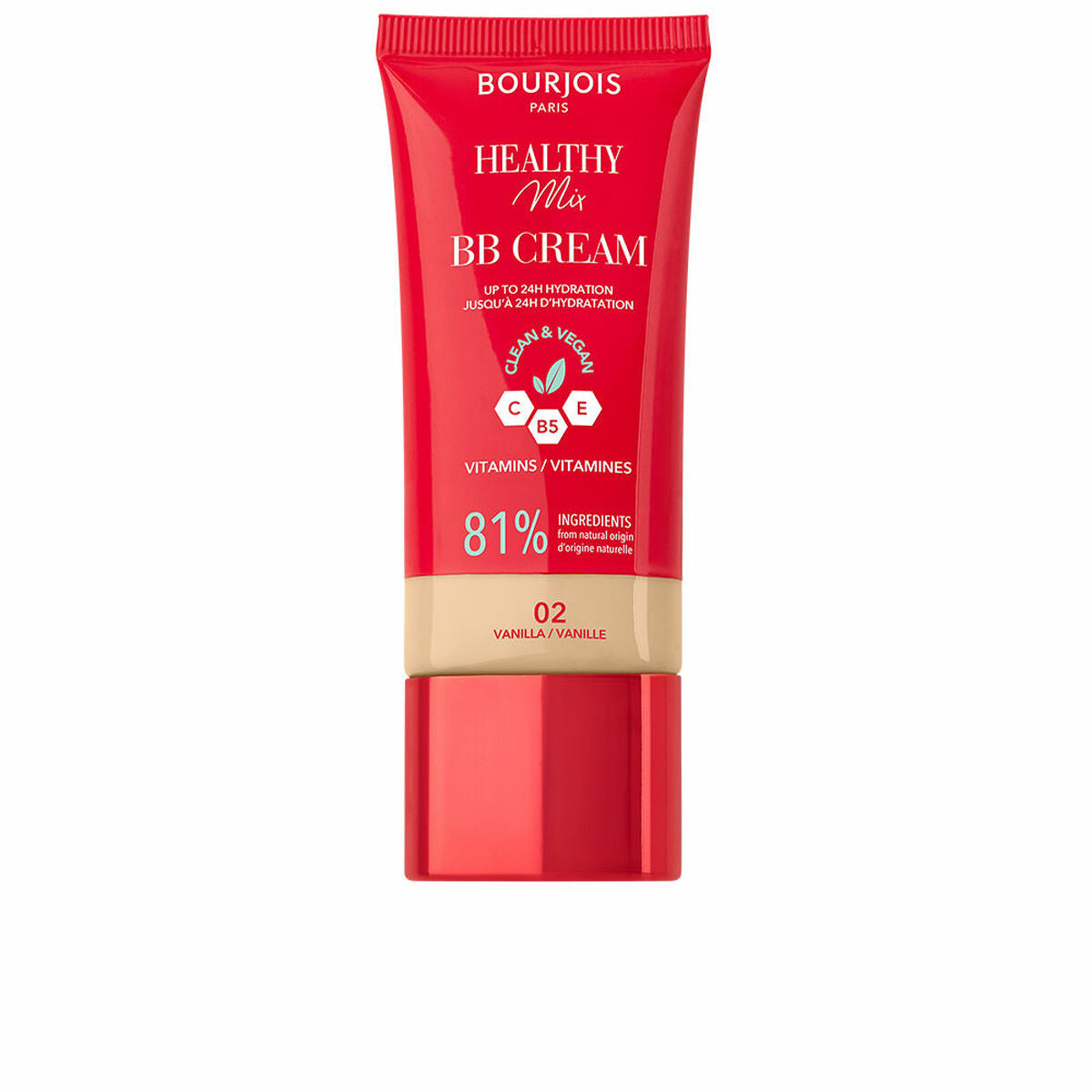 Hydrating Cream with Colour Bourjois HEALTHY MIX Nº 02-Vanilla 30 ml skincare packaging