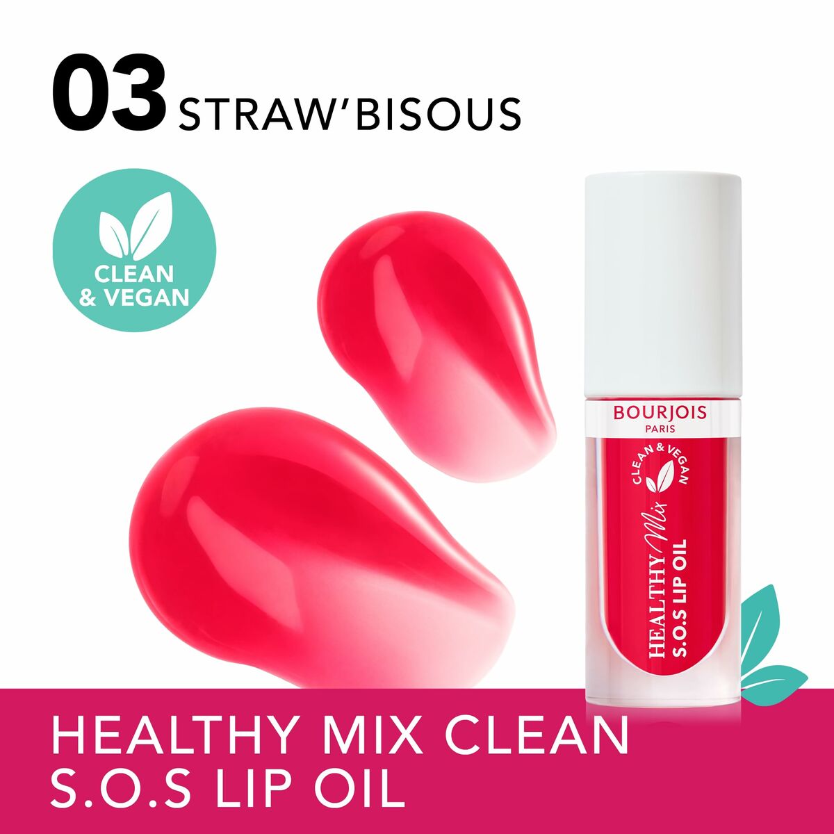 Lipstick Bourjois HEALTHY MIX S.O.S Nº 03-Straw'bisous 4,5 ml 4.5 ml makeup packaging