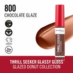 Lip-gloss Rimmel London THRILL SEEKER Nº 800-Chocolate Glaze 10 ml product packaging