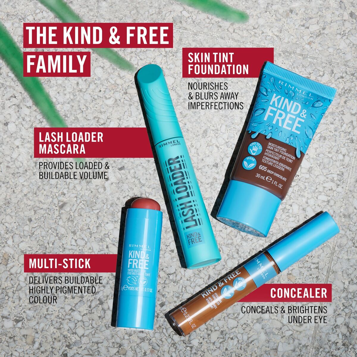 Make-Up Set Rimmel London KIND & FREE for Women product packaging