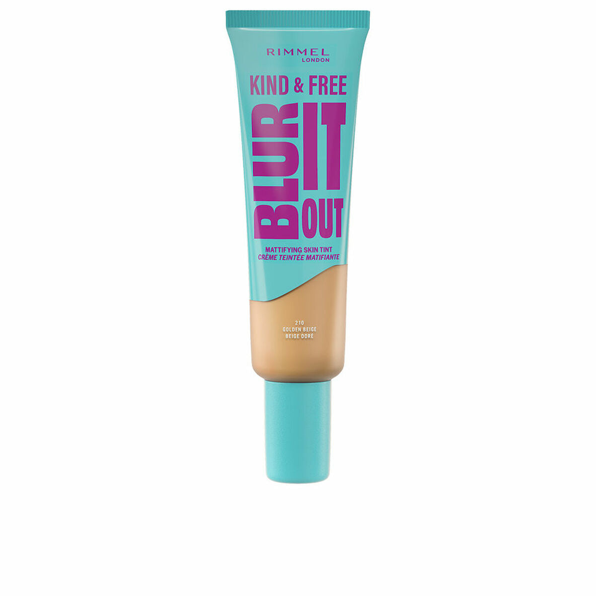 Liquid Make Up Base Rimmel London KIND & FREE BLUR IT OUT Nº 210-Golden Beige 30 ml product packaging