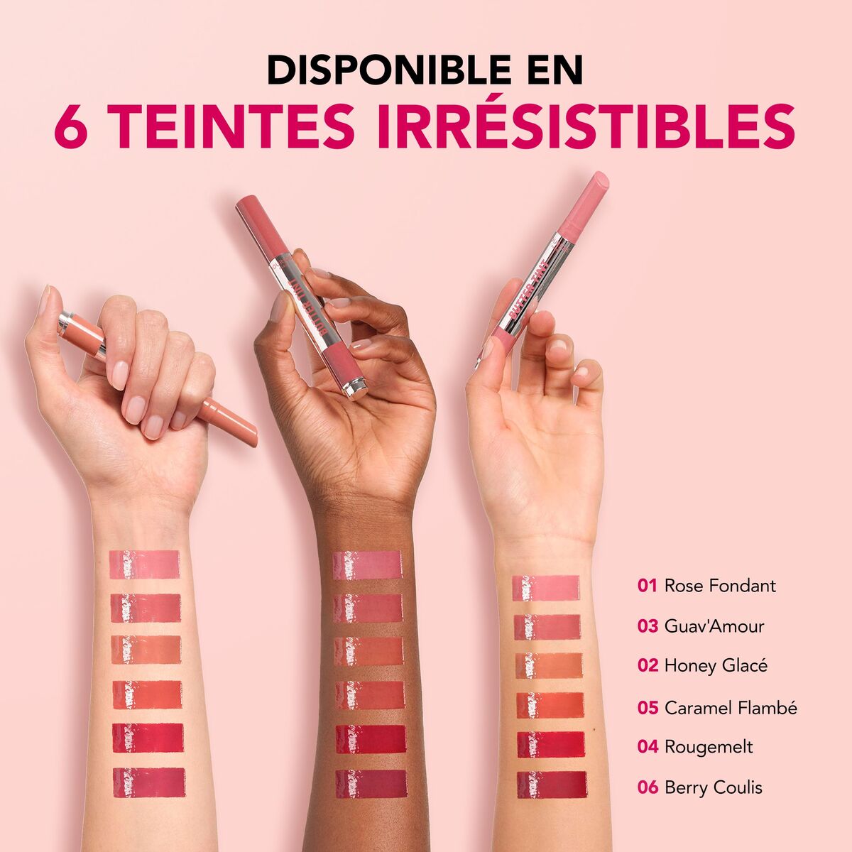 Lipstick Bourjois BUTTER TINT LIP GLAZE 2 g makeup packaging