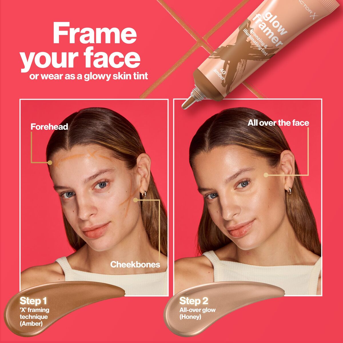 Make-Up Set Max Factor GLOW FRAMER product packaging