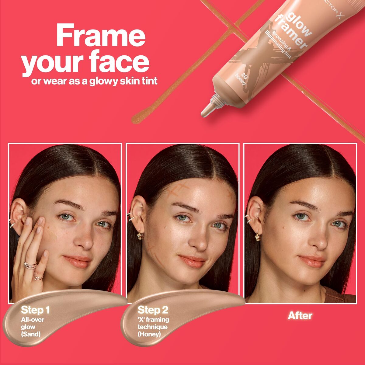 Make-Up Set Max Factor GLOW FRAMER product packaging