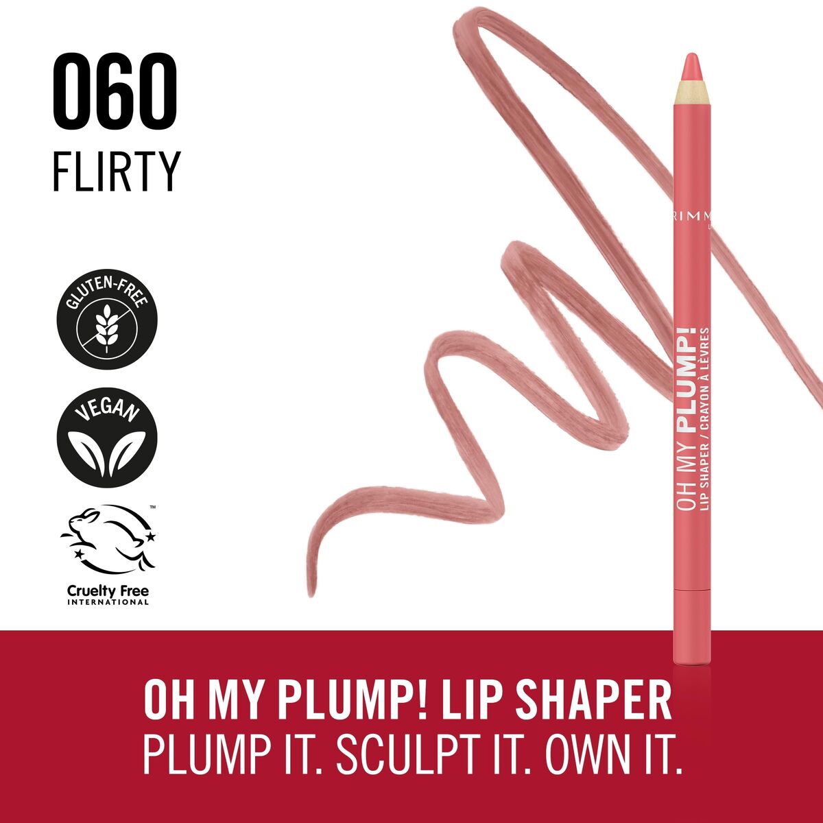 Lipstick Rimmel London OH MY PLUMP! 1,2 g 1.2 g makeup packaging